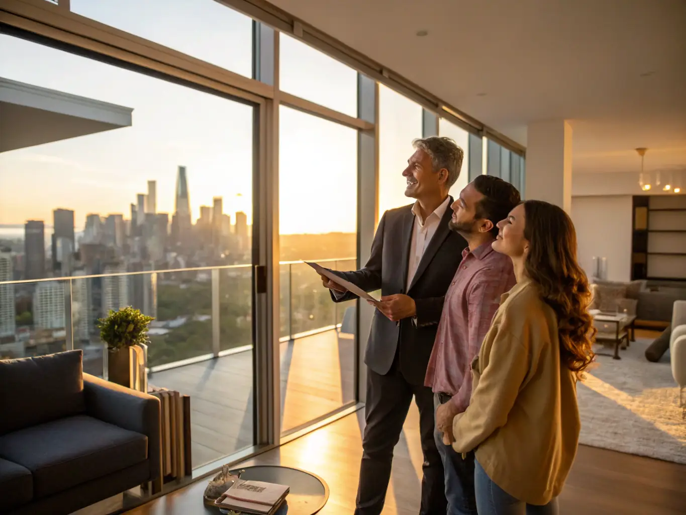 A visual of a real estate professional handing over a key to a happy client in a private property setting, representing Off-Market Property Access.