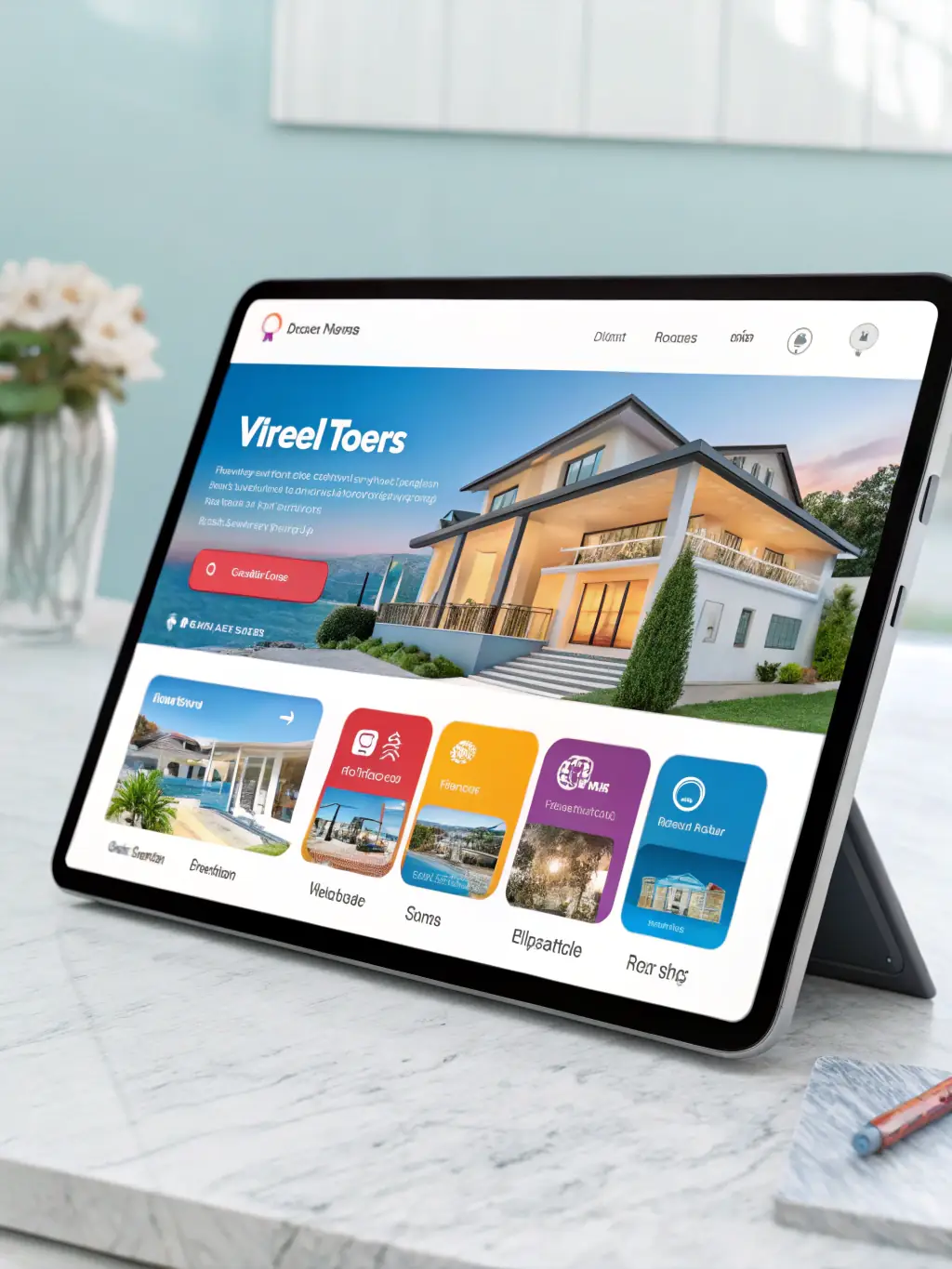A curated selection of off-market properties displayed on a tablet, showcasing exclusive opportunities for Investwise clients.